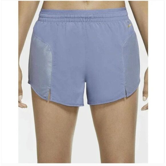 Nike Running Shorts Womens Small Blue Icon Clash Tempo Luxe Metallic CU3335 482 - Picture 1 of 5